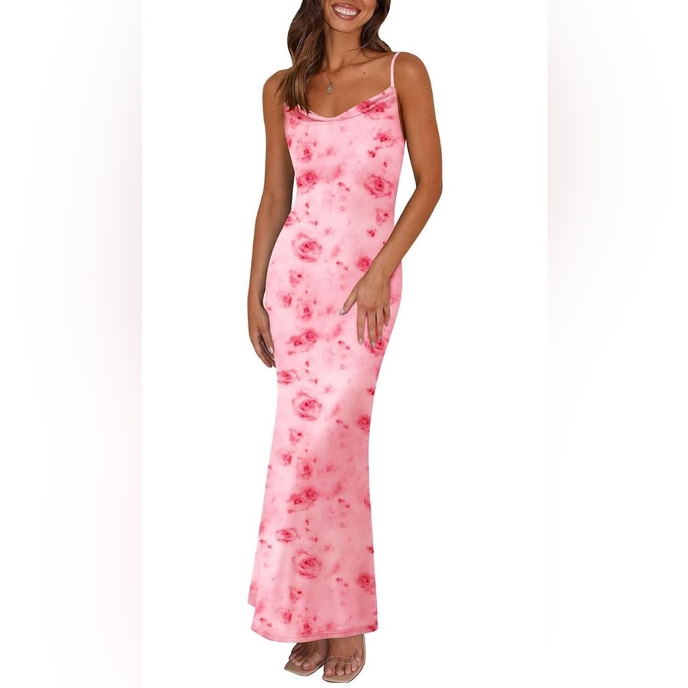 Floral Pink Maxi Dress